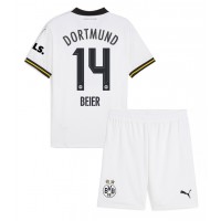 Camisa de Futebol Borussia Dortmund Maximilian Beier #14 Equipamento Alternativo Infantil 2024-25 Manga Curta (+ Calças curtas)